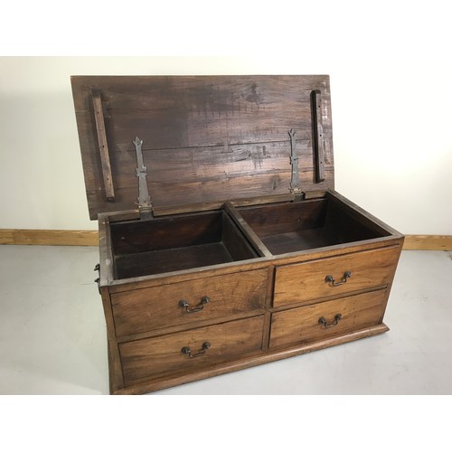 1306 - MULE CHEST WITH 4 DRAWERS AND LIFT UP TOP, 120 cms