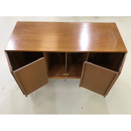 1259 - RECORD CABINET / SIDEBOARD WITH W H AUSTIN WORCESTER RETAILER LABEL