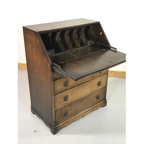 1284 - OLD CHARM STYLE OAK BUREAU