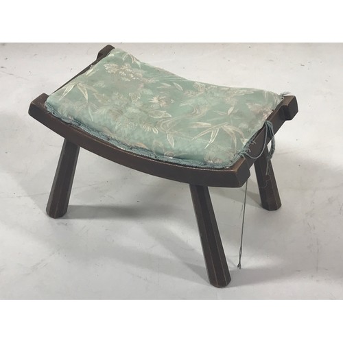 1192 - SPLAT BACK ELBOW CHAIR, GOUT STOOL AND 4 MISC. CHAIRS