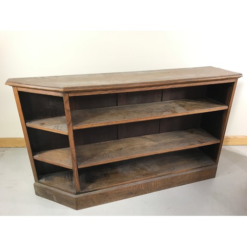 1309 - 2 OAK BOOKCASES, APPEAR TO BE 2 PARTS OF A BOOKCASE WITH EACH BEARING A WARING AND GILLOWS LABEL, ea... 