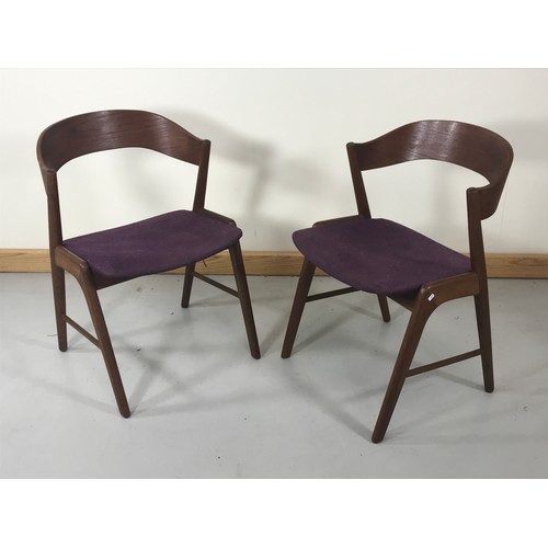 1245 - PAIR SCANDINAVIAN STYLE LATE CENTURY CHAIRS