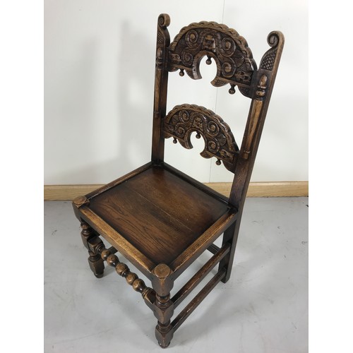 1083 - SET OF 4 YORKSHIRE OR MORTUARY TYPE OAK CHAIRS