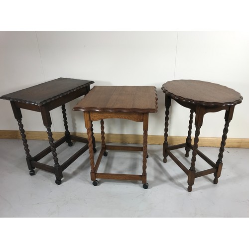 1105 - 3 BARLEY TWIST OCCASIONAL TABLES