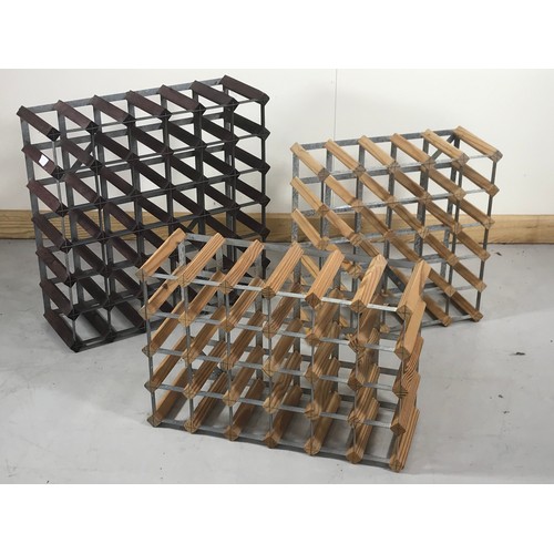 1068 - 3 MODERN WINE RACKS