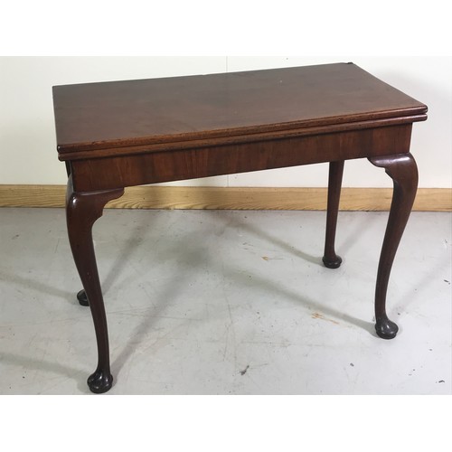 1050 - MAHOGANY FOLD OVER TEA TABLE AF