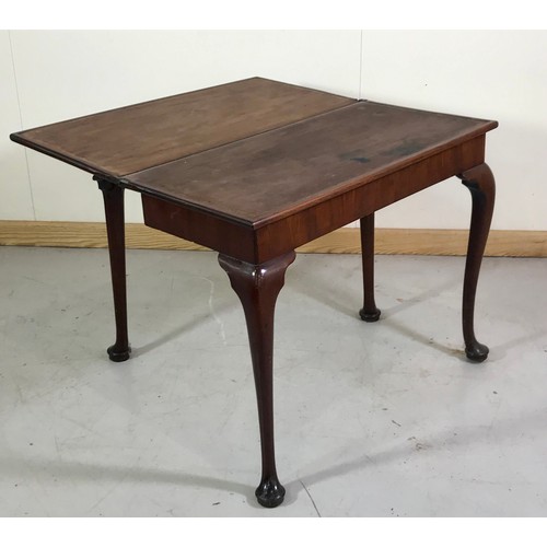 1050 - MAHOGANY FOLD OVER TEA TABLE AF