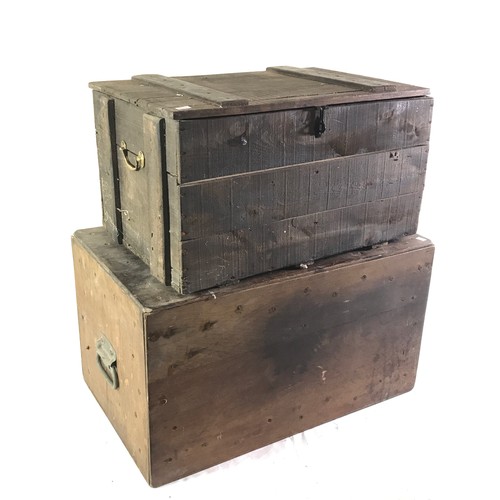 1492 - 2 WOODEN TRUNKS