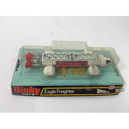 295 - DINKY TOYS PLASTIC CASED BOXED MODEL 360 EAGLE FREIGHTER SPACE 1999 SERIES