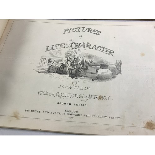 223 - JOHN LEECH, PICTURES OF LIFE AND CHARACTER, 4 VOLUMES INCLUDING SECOND, THIRD AND FOURTH SERIES