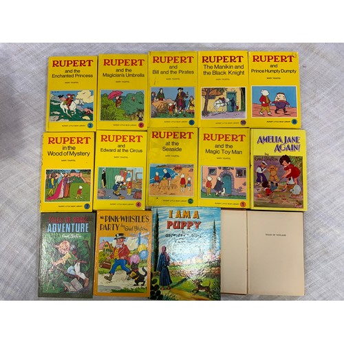 200 - CHILDRENS BOOKS COMPRISING 9 RUPERT READING BOOKS THE RUPERT LITTLE BEAR LIBRARY PLUS 4 ENID BLYTON ... 