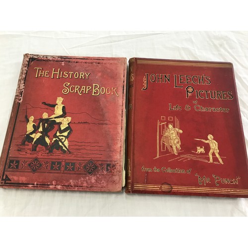 265 - BOOK, JOHN LEECH'S PICTURES LIFE & CHARACTER FROM THE COLLECTION OF MR PUNCH, T/W THE HISTORICAL SCR... 