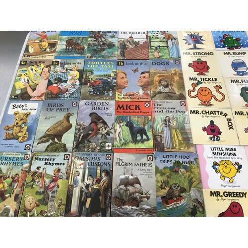 205 - 80 LADYBIRD BOOKS, 17 MR MEN BOOKS AND 12 ANDY PANDY BOOKS.