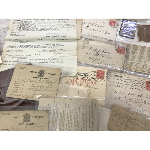 271 - QUANTITY OF MILITARIA AND EPHEMERA INCLUDING A POUCH AND CONTENTS OF LETTERS SOCIAL CORRESPONDENCE 2... 