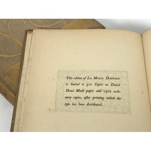 333 - 2 VOLUMES, ‘LE MORTE D’ARTHVR’, THOMAS MALLORY, IMPRINTED BY WILLIAM CAXTON, 1893, PUBLISHED BY DENT... 