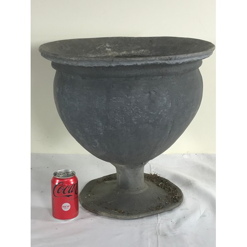 3148 - ROUND LEAD PLANTER, approx. 41 cm high, 44 cm dia.