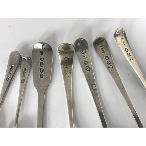 3397 - MISC. SILVER MUSTARD AND SALT SPOONS APPROX. 63 g