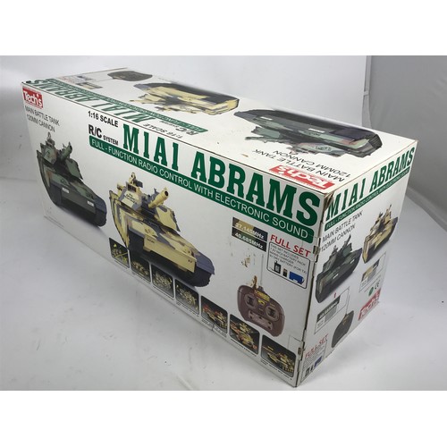 169 - TECH'S MAIN BATTLE TANK 120MM CANON, 1:16 SCALE, R/C SYSTEM, MIAI ABRAMS FULL-FUNCTION RADIO CONTROL... 