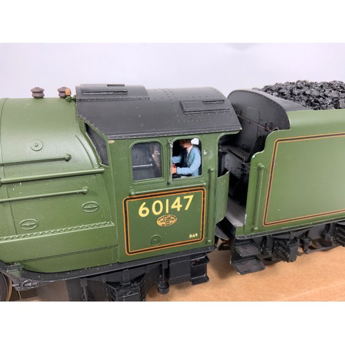 594 - UK 7MM SCALE 0 GAUGE BUILT A1 PACIFIC LOCOMOTIVE 60147 NORTH EASTERN, A DJH KIT IN BR LINED GREEN, M... 