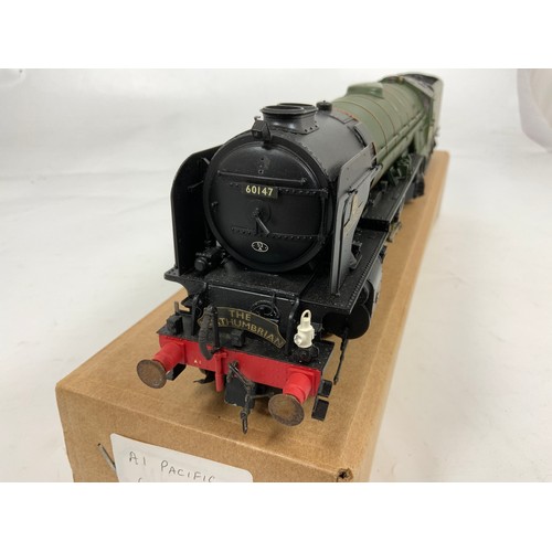 594 - UK 7MM SCALE 0 GAUGE BUILT A1 PACIFIC LOCOMOTIVE 60147 NORTH EASTERN, A DJH KIT IN BR LINED GREEN, M... 