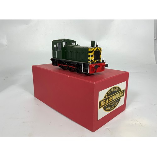 573 - FINE SCALE BRASS BOXED 0 GAUGE CLASS 04 SHUNTER LOCOMOTIVE BR GREEN LIVERY, A BACHMANN BRASSWORKS 0 ... 