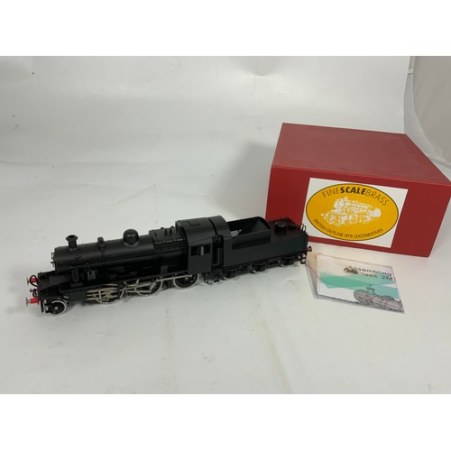 575 - FINE SCALE BRASS BRITISH OUTLINE RTR LOCOMOTIVE 0 GAUGE SCALE BR CLASS 2MT PAINTED BLACK