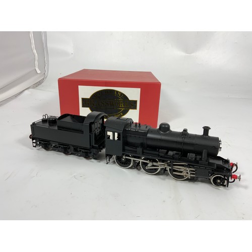 574 - FINE SCALE BRASS BRITISH OUTLINE RTR LOCOMOTIVE 0 GAUGE SCALE BR CLASS 2MT PAINTED BLACK