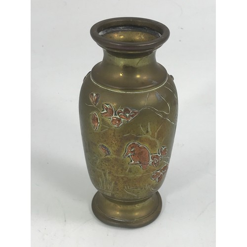 3225 - ORIENTAL BRONZE VASE approx. 12.5 cm