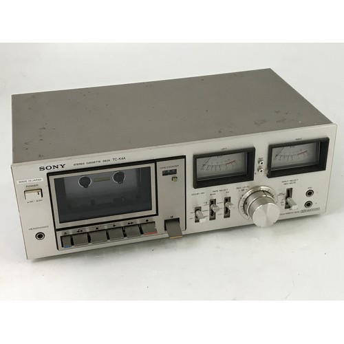 3119 - HITACHI STEREO TUNER PT4000L AND A SONY STEREO CASSETTE DECK TC K4A