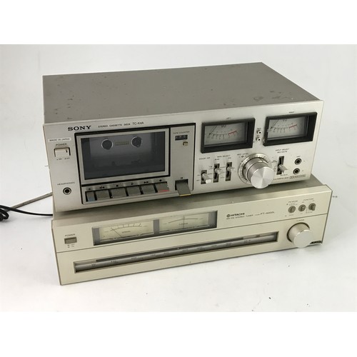 3119 - HITACHI STEREO TUNER PT4000L AND A SONY STEREO CASSETTE DECK TC K4A