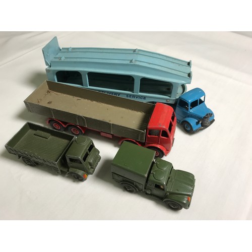 357 - DINKY SUPER TOYS A DINKY SUPER TOYS FODEN LORRY WITH SECOND TYPE CAB WITH RED CAB AND CHASSIS TOGETH... 