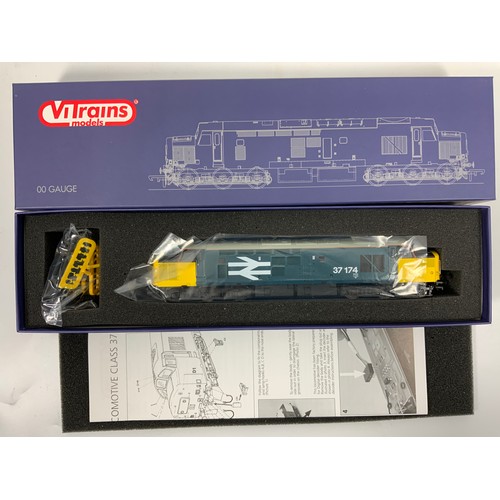 485 - VITRAINS MODELS 2111, CLASS 37 37174 IN BR LARGE LOGO LIVERY WITH ACCESSORY PACK AND BOXED