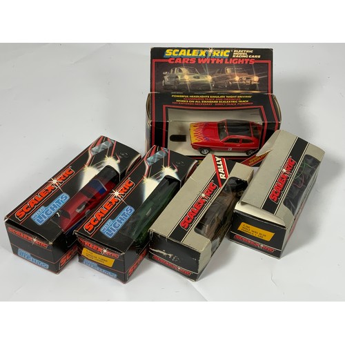 81 - SCALEXTRIC BOXED CARS COLLECTION OF 5 CARS COMPRISING RALLY C052/9147 FORD, C106 WOLF WR5 BLUE FORMU... 