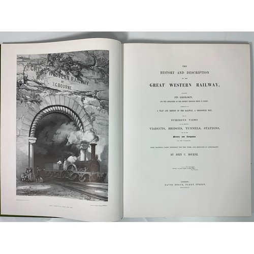 50 - A LARGE RAILWAY BOOK BOURNE'S GREAT WESTERN RAILWAY, PRESENTED FOR DAVID AND CHARLES 21ST BIRTHDAY E... 