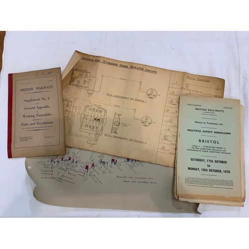 21 - COLLECTION OF RAILWAY EPHEMERA INCLUDING BOOKS ON SIGNAL BOX DIAGRAMS THE GREAT WESTERN, BRITISH RAI... 