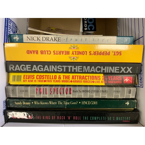 180 - CD BOXED SETS,  NICK DRAKE FRUIT TREE, RACE AGAINST THE MACHINE, PHIL SPECTOR, ELVIS COSTELLO, SGT P... 