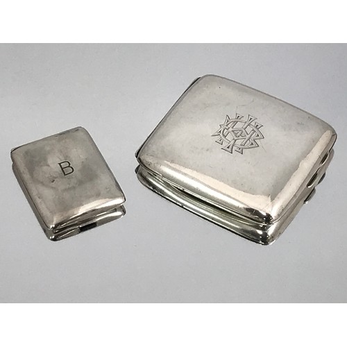 3361 - SILVER CIGARETTE CASE AND VESTA CASE