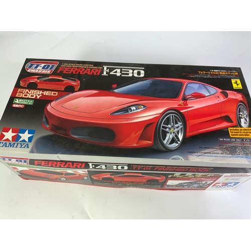 TAMIYA BOXED FERRARI F430 (TT-01) FINISHED BODY 1:10 SCALE, 58343