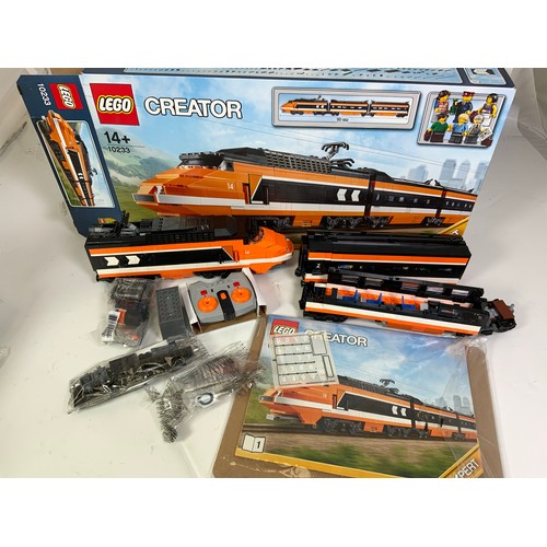 110 - LEGO CREATOR 10233, BOXED, UNSEALED AND CONTENTS UNCHECKED AND LEGO CREATOR WINTER HOLIDAY TRAIN 102... 