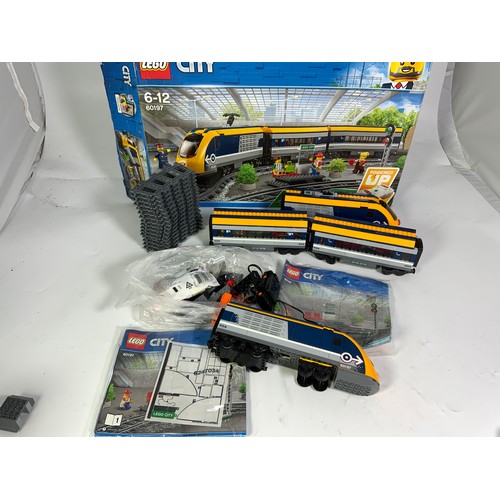 105 - LEGO CITY 60197 BOXED x 3 UNSEALED AND CONTENTS UNCHECKED PLUS ONE LOOSE LEGO TRAIN