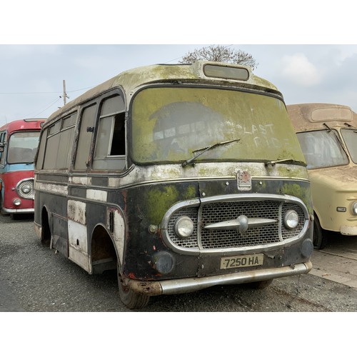 3 - BEDFORD BUS / COACH , 7250 HA / XUS844J  BEDFORD J2 SZ10 PLAXTON EMBASSY C20F BODY.
CHASSIS NO OT 16... 