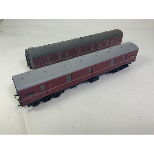 570 - 0 GAUGE BUILT 7MM MODEL RAILWAY COACH E80617 A FULL BRAKE IN LINED MAROON LIVERY JL RTR 7MM 0 GAUGE ... 