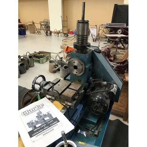 261 - CLARKE METALWORKER LATHE WITH ACCESSORIES