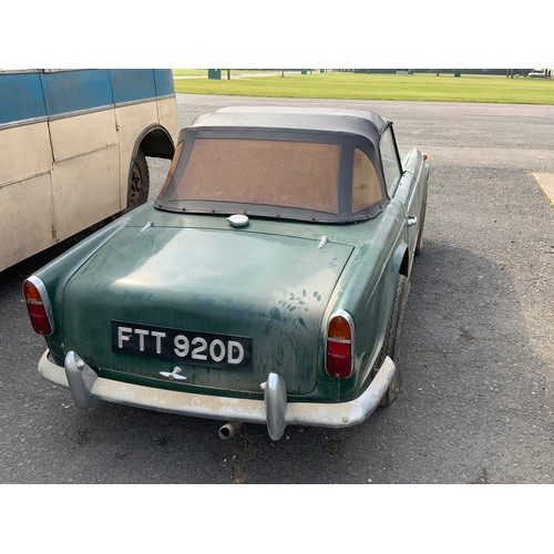 4 - TRIUMPH TR4A SPORTS CAR FTT920D FOR RESTORATION

The successful bidder must pay for and remove the v... 