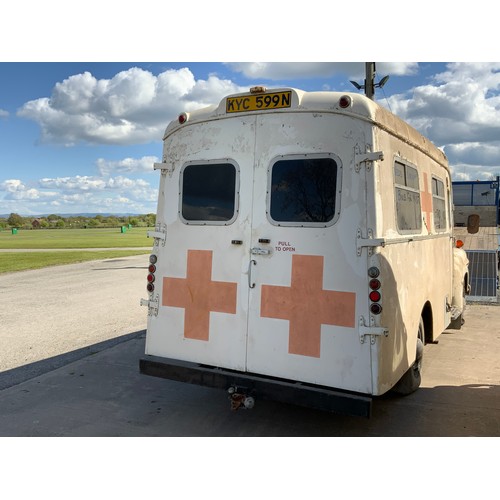 11 - BEDFORD. HISTORIC EX MILITARY AMBULANCE FIRST REGISTERED 10.10.1991 PETROL, KYC599N

The successful ... 