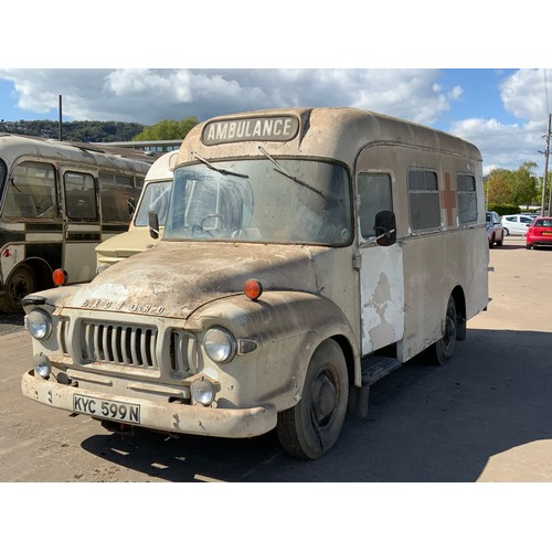 11 - BEDFORD. HISTORIC EX MILITARY AMBULANCE FIRST REGISTERED 10.10.1991 PETROL, KYC599N

The successful ... 