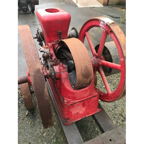 609 - AMANCO 3.5 HP ENGINE 514210 SINGLE CYLINDER OPEN CRANK TWIN FLY WHEEL ENGINE