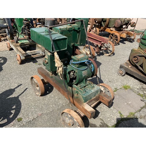 687 - A LISTER D GENERATOR SET ENGINE 4/48444 POINT 75KW DYNAMO NUMBER 40C3680 PLANTER NUMBER 7832LB WITH ... 