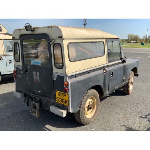 15 - LAND ROVER KFP 536K FIRST REGISTERED 06.04.1972 PETROL

The successful bidder must pay for and remov... 