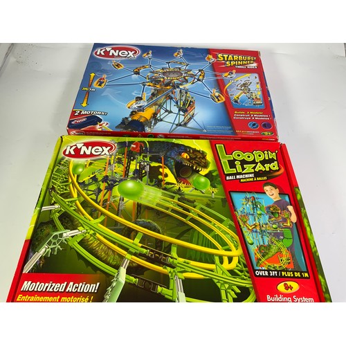 94 - K'NEX LOOPIN'LIZARD BALL MACHINE 15135/63192, UNSEALED, CONTENTS NOT CHECKED AND K'NEX STARBURST SPI... 